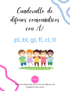 Cuadernillo de Dífonos con /l/: Ejercicios de Pronunciación