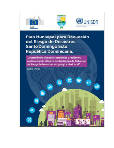 Plan Municipal Reducci&oacute;n Riesgo Desastres Santo Domingo Este