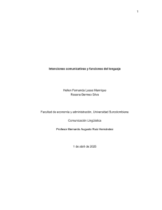 Intenciones Comunicativas y Funciones del Lenguaje