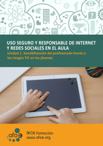 Riesgos TIC en J&oacute;venes: Gu&iacute;a para Profesores
