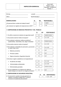Inspecci&oacute;n Gerencial SST: Formulario de Cumplimiento