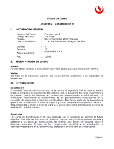 Sílabo Construcción II - Ingeniería Civil UPC