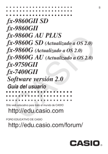 Guía del Usuario Calculadora CASIO fx-9860GII y Modelos Similares