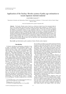Suchey-Brooks System for Age Estimation in Japanese Skeletons