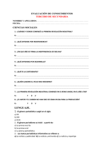 Examen 3ro Secundaria: Ciencias Sociales, Lenguaje, Química y más