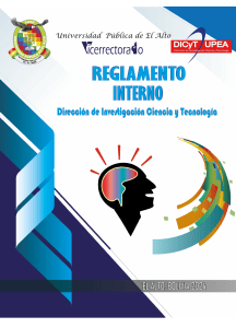 Reglamento Interno UPEA: Investigación, Propiedad Intelectual