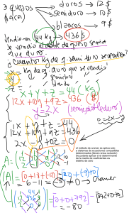 Problema de Quesos: Método de Cramer y Sistemas de Ecuaciones