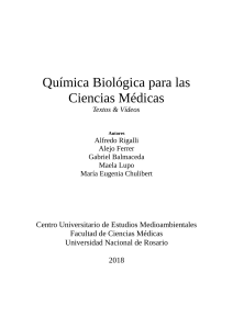 Química Biológica para Ciencias Médicas: Textos y Vídeos