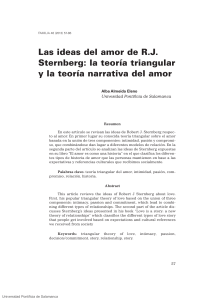 Teor&iacute;as del Amor de Sternberg: Triangular y Narrativa