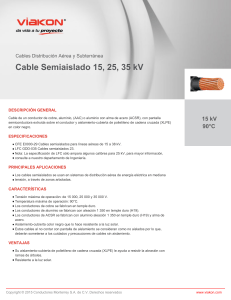 Hoja de Datos Cable Semiaislado Viakon (15-35 kV)