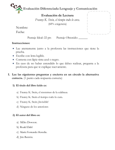 Prueba de Lectura: Franny K. Stein - El Tiempo Todo lo Cura