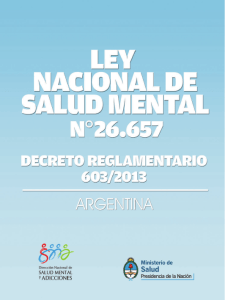 Ley Nacional de Salud Mental N&ordm; 26.657 Argentina
