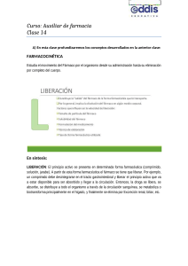 Farmacocinética: Clase para Auxiliar de Farmacia