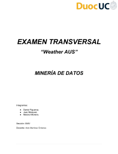 Examen Miner&iacute;a de Datos: Clima Australia