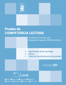Gu&iacute;a PAES Invierno: Prueba de Competencia Lectora