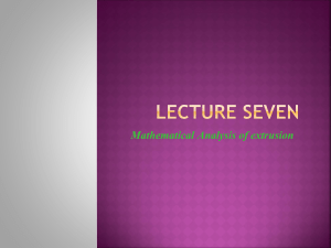 Extrusion: Mathematical Analysis & Formulas