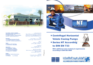 Allweiler NT Series Centrifugal Pumps - Specs & Dimensions