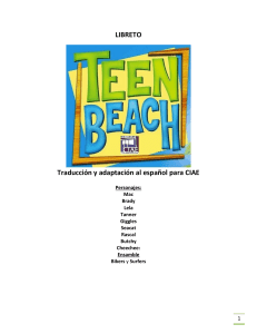 Libreto de 'Amor sin Arenas' (Teen Beach Movie) en Espa&ntilde;ol
