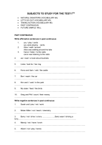 Past Continuous & Future Simple Worksheet