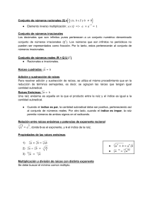 Números Racionales, Irracionales y Reales: Resumen