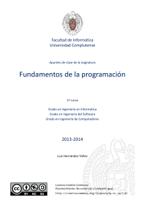 Fundamentos de la Programaci&oacute;n: Apuntes de Clase UCM