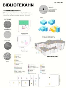 Plano Arquitectónico de Biblioteca: Diseño y Distribución