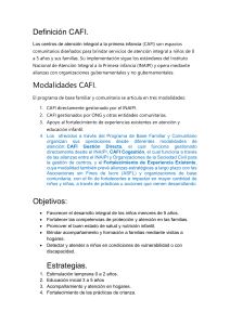 CAFI: Atención Integral a la Primera Infancia en RD