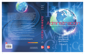 Administraci&oacute;n: Una Perspectiva Global y Empresarial