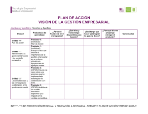 Plan de Acción Gestión Empresarial: Tecnología, Competitividad
