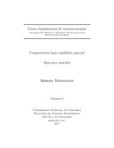 Microeconom&iacute;a: Competencia bajo Equilibrio Parcial