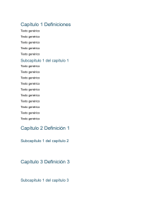 &Iacute;ndice: Cap&iacute;tulos y Subcap&iacute;tulos