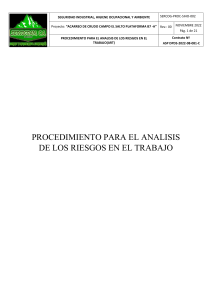 Procedimiento de An&aacute;lisis de Riesgos (ART) - Seguridad Industrial