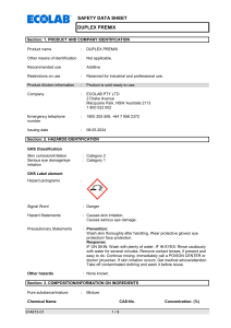 DUPLEX PREMIX Safety Data Sheet