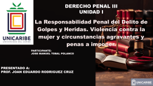 Responsabilidad Penal: Golpes, Heridas y Violencia de Género