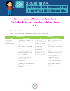 Ciencias Naturales 5&ordm; y 6&ordm; B&aacute;sico: Objetivos de Aprendizaje