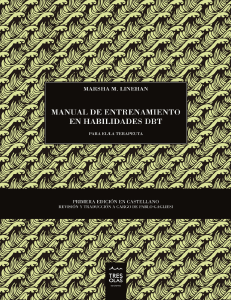 Manual de Entrenamiento en Habilidades DBT para Terapeutas