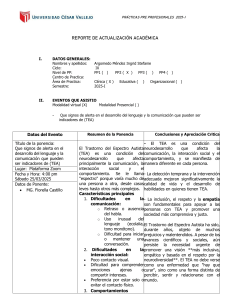 Reporte Académico TEA: Signos de Alerta y Prácticas Pre Profesionales