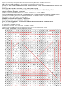SEGURIDAD SOCIAL CRUCIGRAMA