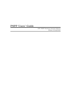 PSPP User Guide: Statistical Analysis Software