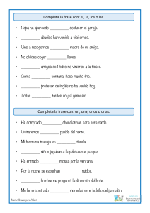 Ejercicios de gram&aacute;tica: Art&iacute;culos definidos e indefinidos
