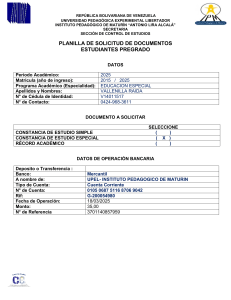 Formulario Solicitud Documentos UPEL Matur&iacute;n