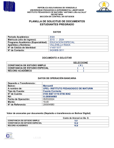 Formulario Solicitud Documentos UPEL Matur&iacute;n