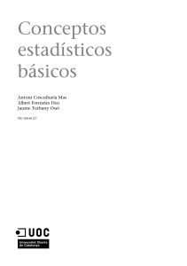 Conceptos Estadísticos Básicos: Introducción a la Estadística