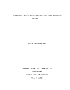 Impacto del Credo de los Ap&oacute;stoles: Ensayo sobre Fe, Sufrimiento y Redenci&oacute;n
