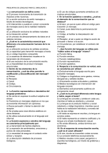 Simulacro Lenguaje: Preguntas de Examen