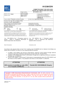 IEC 62305-4 Lightning Protection Standard Draft