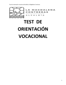 Test Vocacional Alcald&iacute;a La Magdalena Contreras