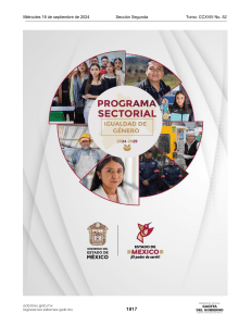 Programa Sectorial Igualdad de G&eacute;nero 2024-2029 Edomex