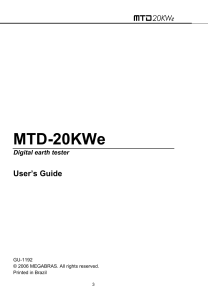 Manual de Usuario MTD-20KWe: Probador Digital de Tierra