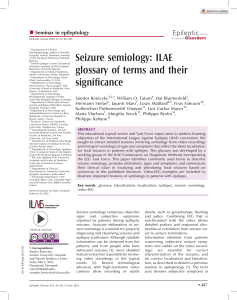 Seizure Semiology: ILAE Glossary & Localization